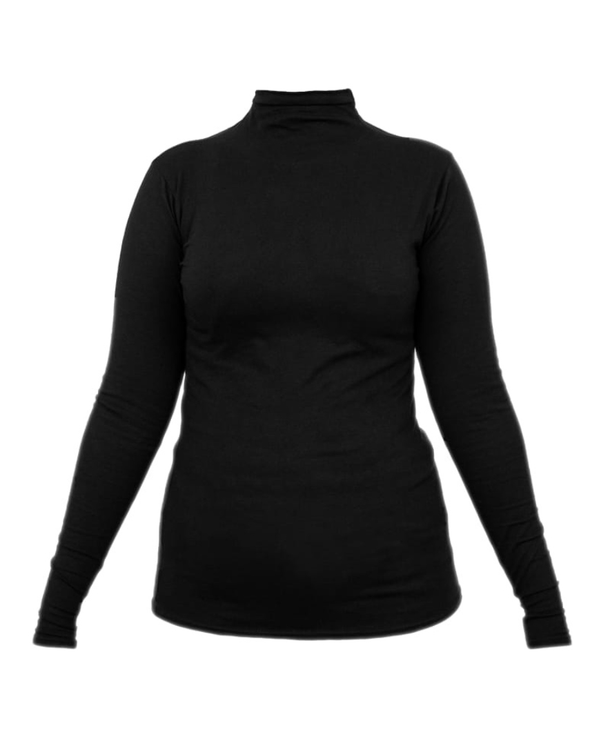 High neck Black cotton top Size 1